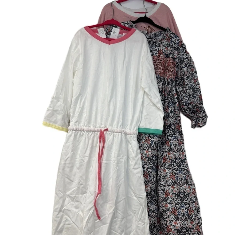 Girls sz 8 bundle White casual dress, Floral dress,Justice ballerina top sparkle